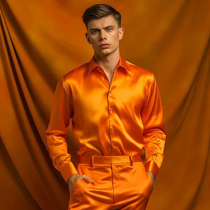 Chemise brillante style business pour homme
