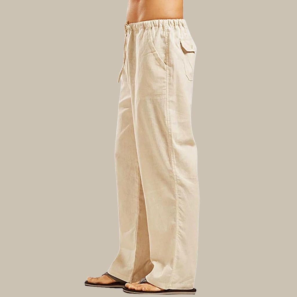 Pantalon en Lin Estival pour Homme, Élégant et Léger
