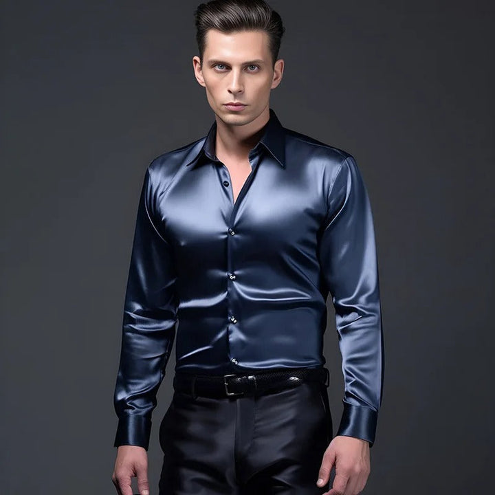 Chemise brillante style business pour homme