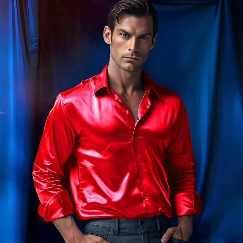 Chemise brillante style business pour homme