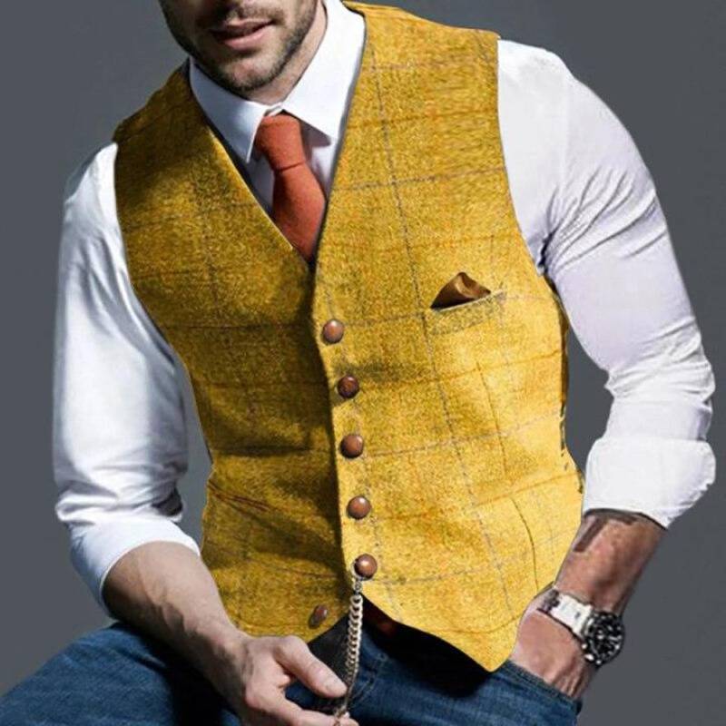 Gilet à carreaux pour homme – Élégant et polyvalent