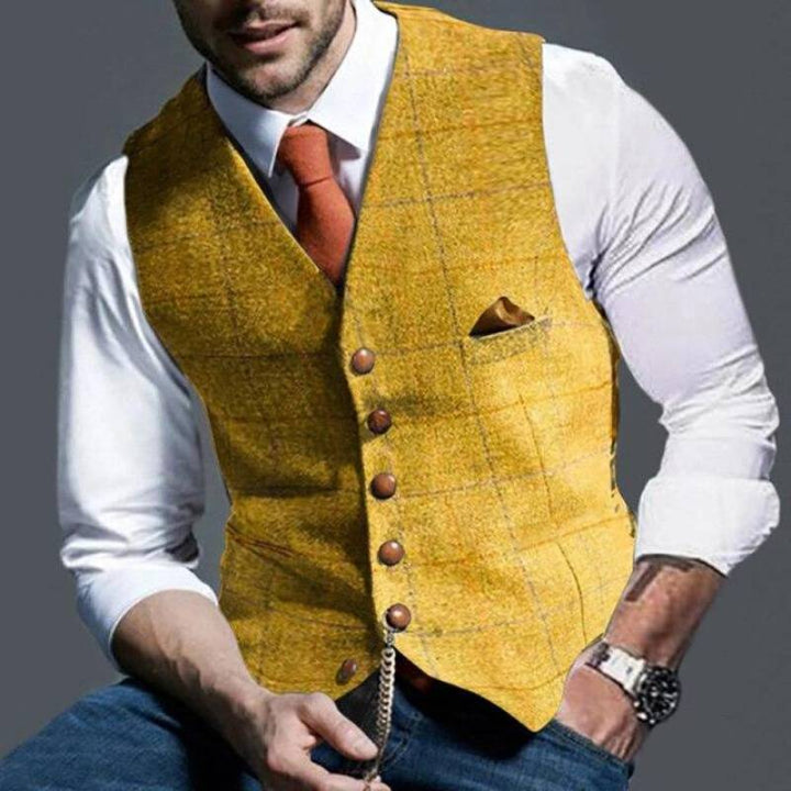 Gilet à carreaux pour homme – Élégant et polyvalent