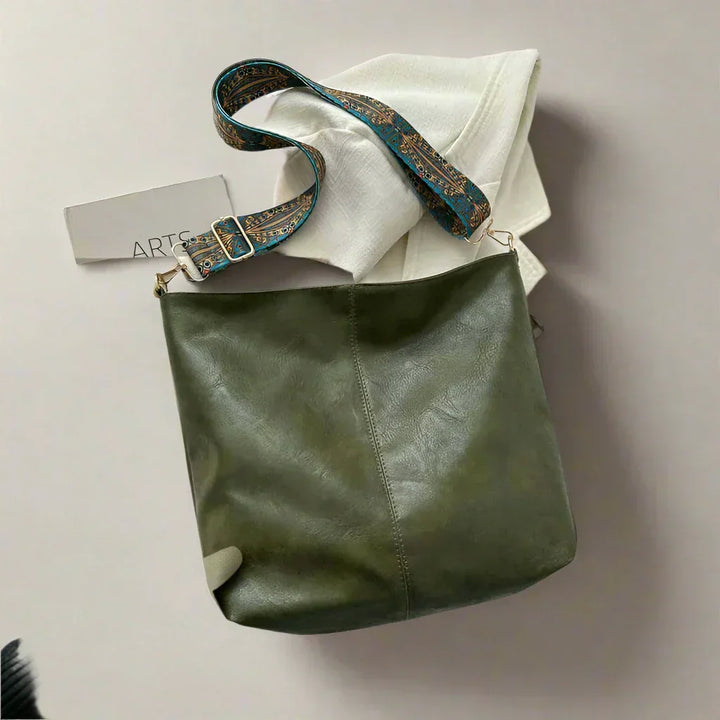 Sac à bandoulière vintage en cuir pour femme