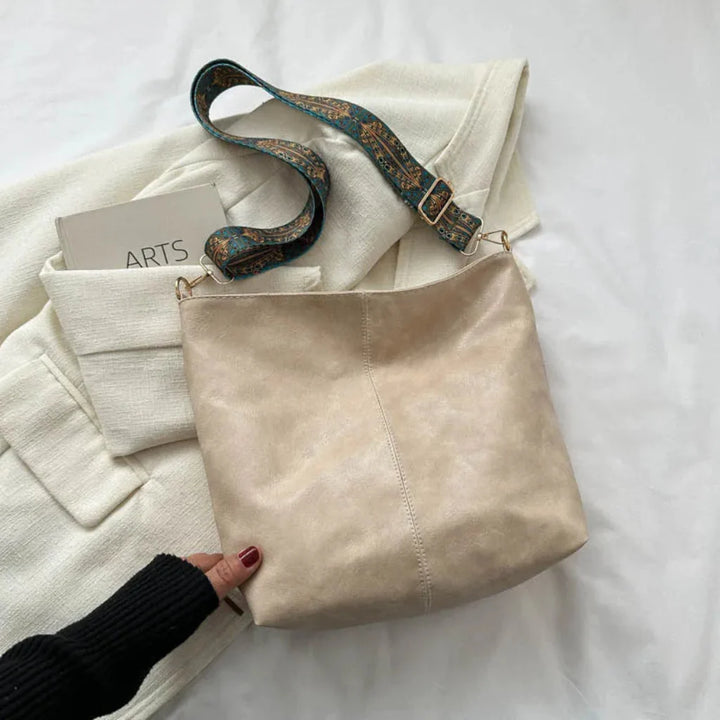 Sac à bandoulière vintage en cuir pour femme