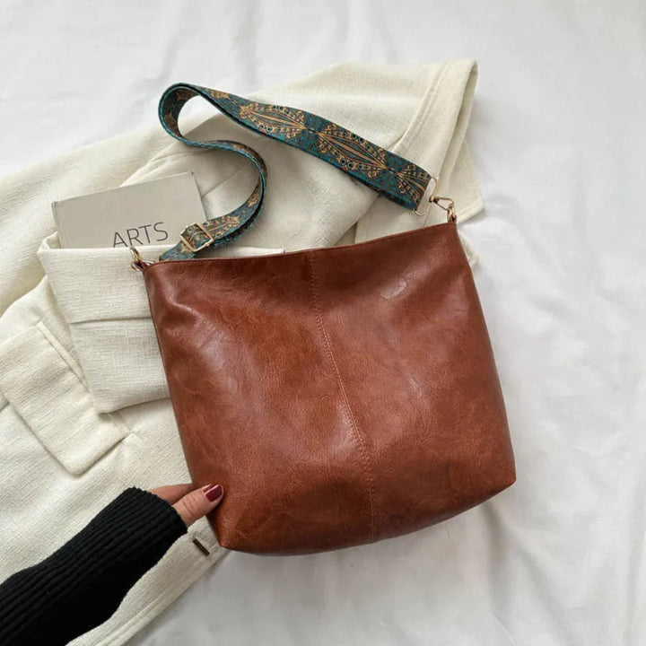 Sac à bandoulière vintage en cuir pour femme
