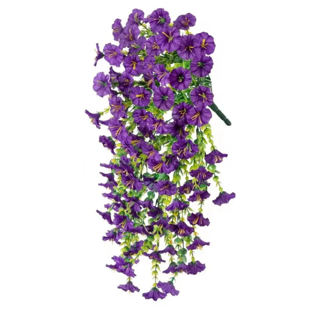 Décoration suspendue de fleur de gloire du matin artificielle résistante aux UV