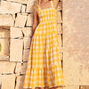 Robe fluide à bretelles spaghetti imprimée vintage